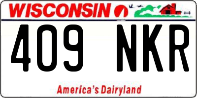 WI license plate 409NKR