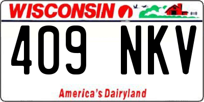 WI license plate 409NKV