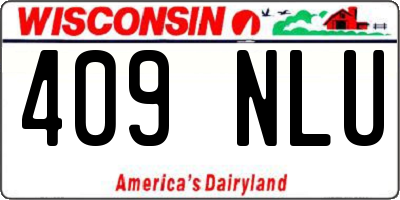 WI license plate 409NLU