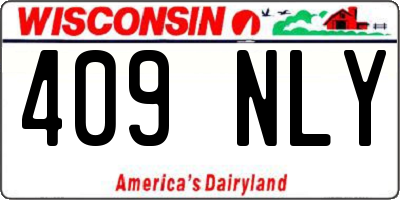 WI license plate 409NLY