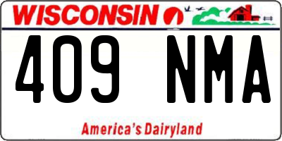 WI license plate 409NMA