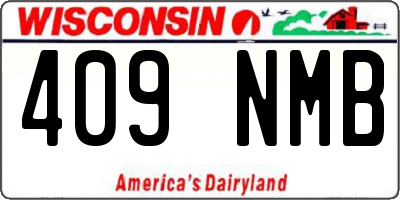 WI license plate 409NMB