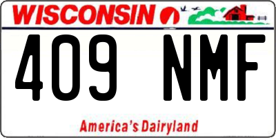 WI license plate 409NMF