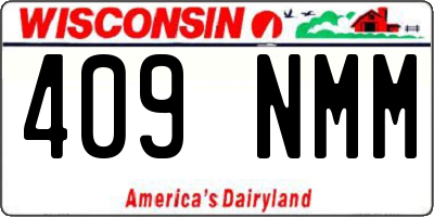 WI license plate 409NMM