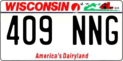 WI license plate 409NNG