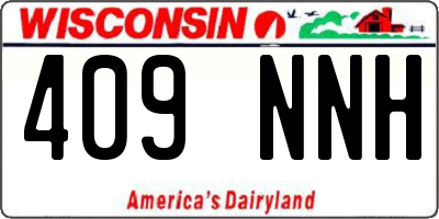 WI license plate 409NNH
