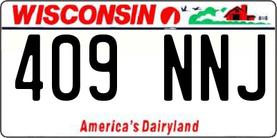 WI license plate 409NNJ
