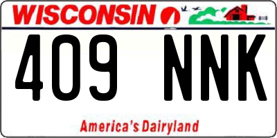 WI license plate 409NNK