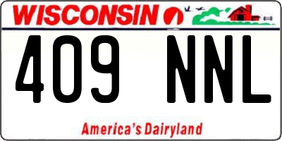 WI license plate 409NNL