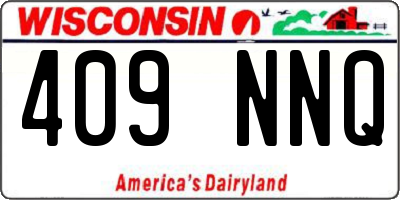 WI license plate 409NNQ