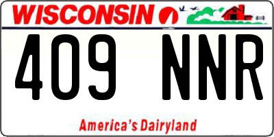 WI license plate 409NNR