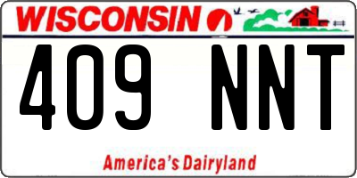 WI license plate 409NNT