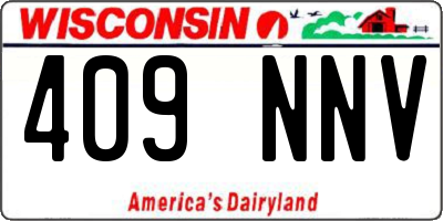 WI license plate 409NNV
