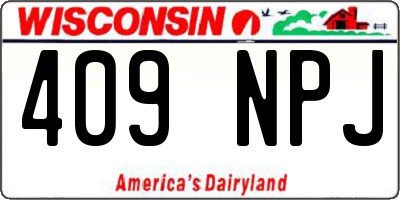 WI license plate 409NPJ