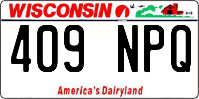 WI license plate 409NPQ