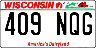 WI license plate 409NQG