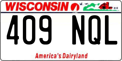 WI license plate 409NQL