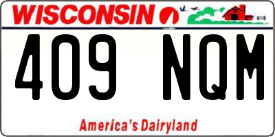 WI license plate 409NQM
