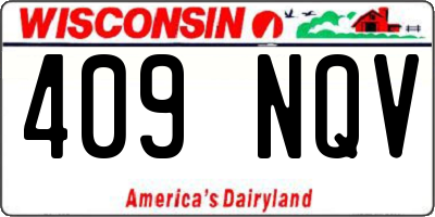 WI license plate 409NQV