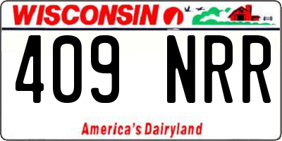WI license plate 409NRR