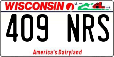 WI license plate 409NRS