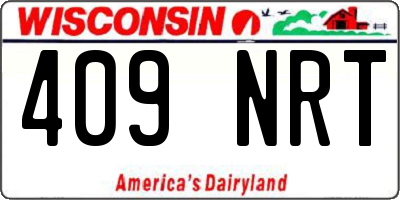 WI license plate 409NRT