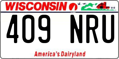 WI license plate 409NRU