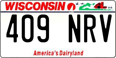 WI license plate 409NRV