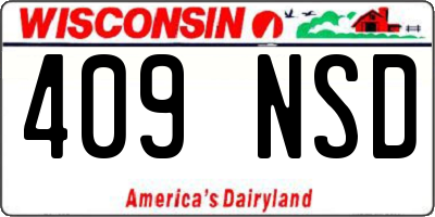 WI license plate 409NSD