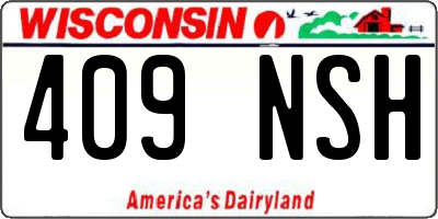 WI license plate 409NSH