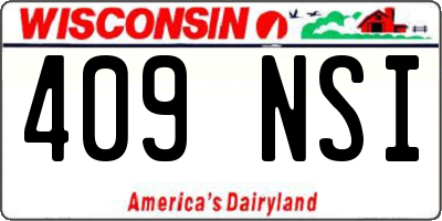 WI license plate 409NSI