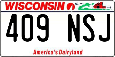 WI license plate 409NSJ