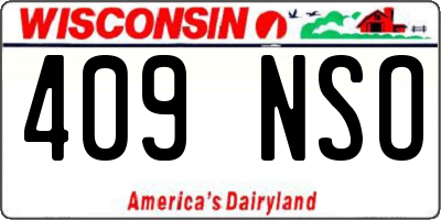 WI license plate 409NSO