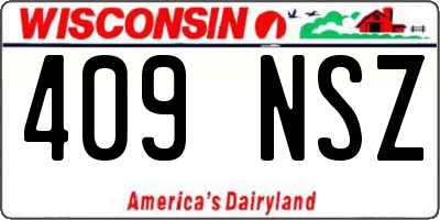 WI license plate 409NSZ