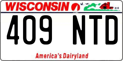 WI license plate 409NTD