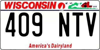 WI license plate 409NTV
