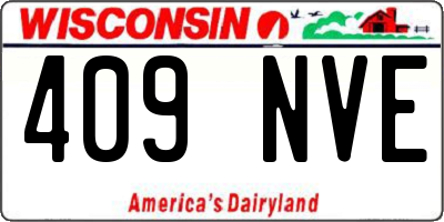 WI license plate 409NVE