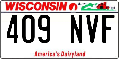 WI license plate 409NVF