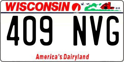 WI license plate 409NVG