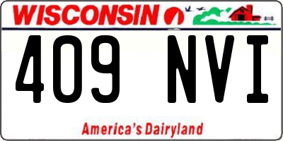 WI license plate 409NVI