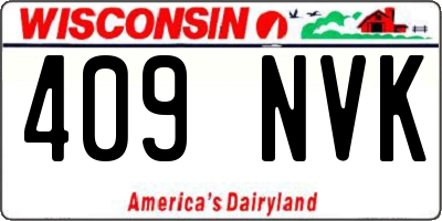 WI license plate 409NVK