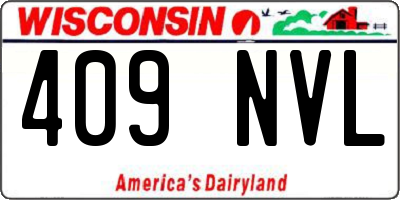 WI license plate 409NVL