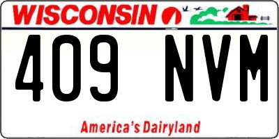 WI license plate 409NVM