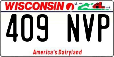 WI license plate 409NVP