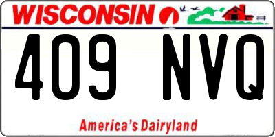 WI license plate 409NVQ