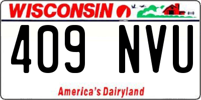 WI license plate 409NVU