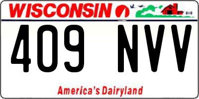 WI license plate 409NVV