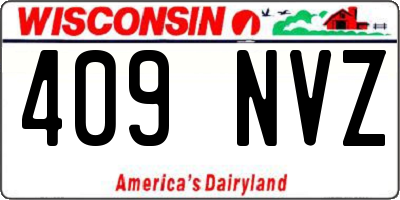 WI license plate 409NVZ