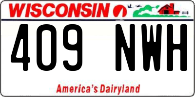 WI license plate 409NWH