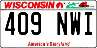 WI license plate 409NWI